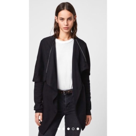 ALL SAINTS BLACK DAHLIA SWEATSHIRT M - Picture 1 of 6